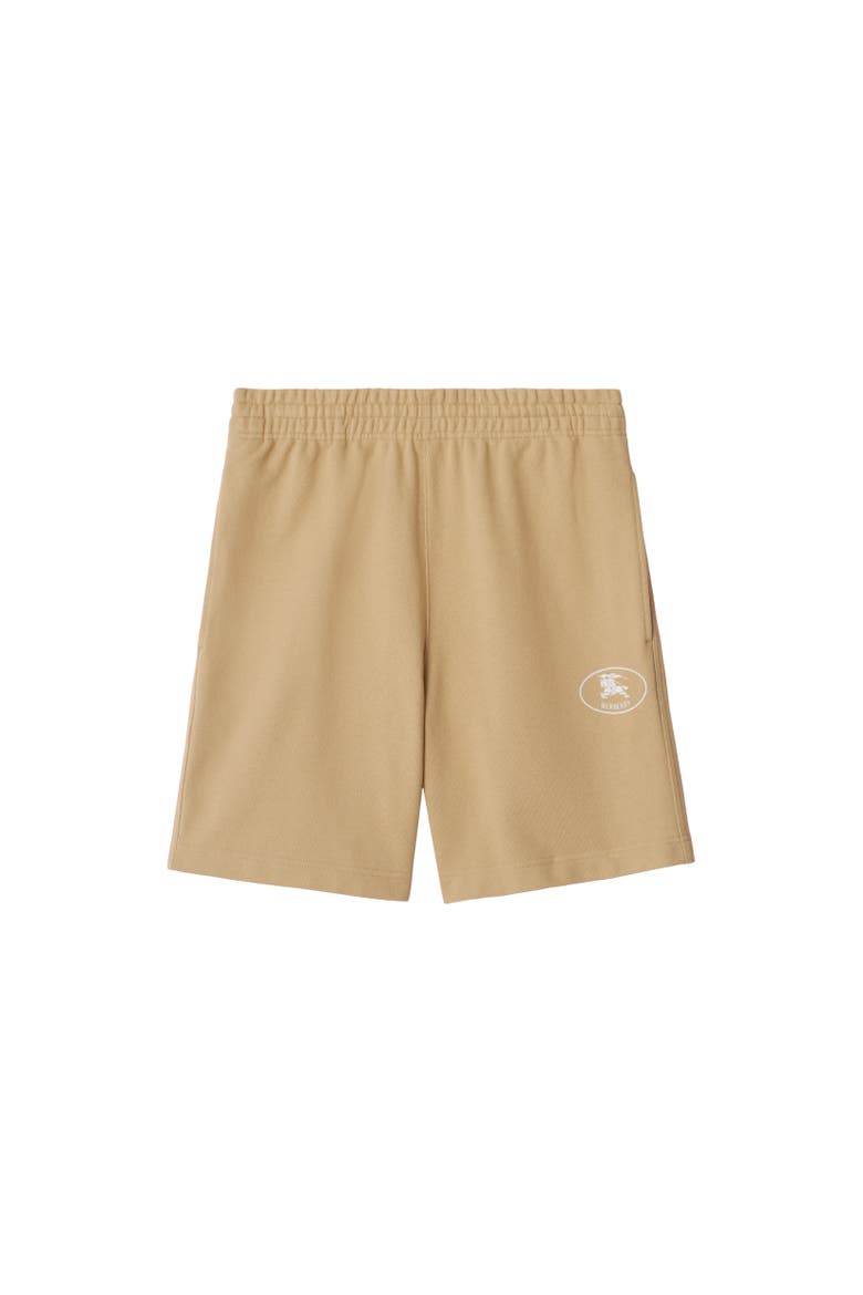 Knight Stamp Cotton Shorts, Alternate, color, Flax beige
