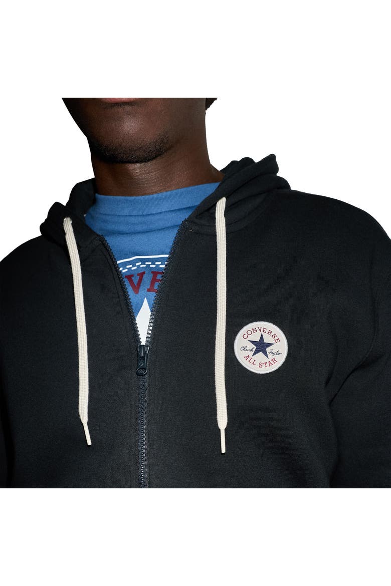 Chuck Patch Full Zip Sweatshirt, Alternate, color, CONVERSE BLACK