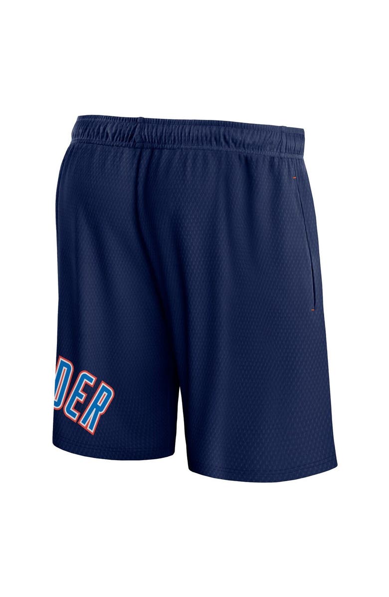 FANATICS Men's Fanatics Branded Navy Oklahoma City Thunder Free Throw Mesh Shorts, Alternate, color, 