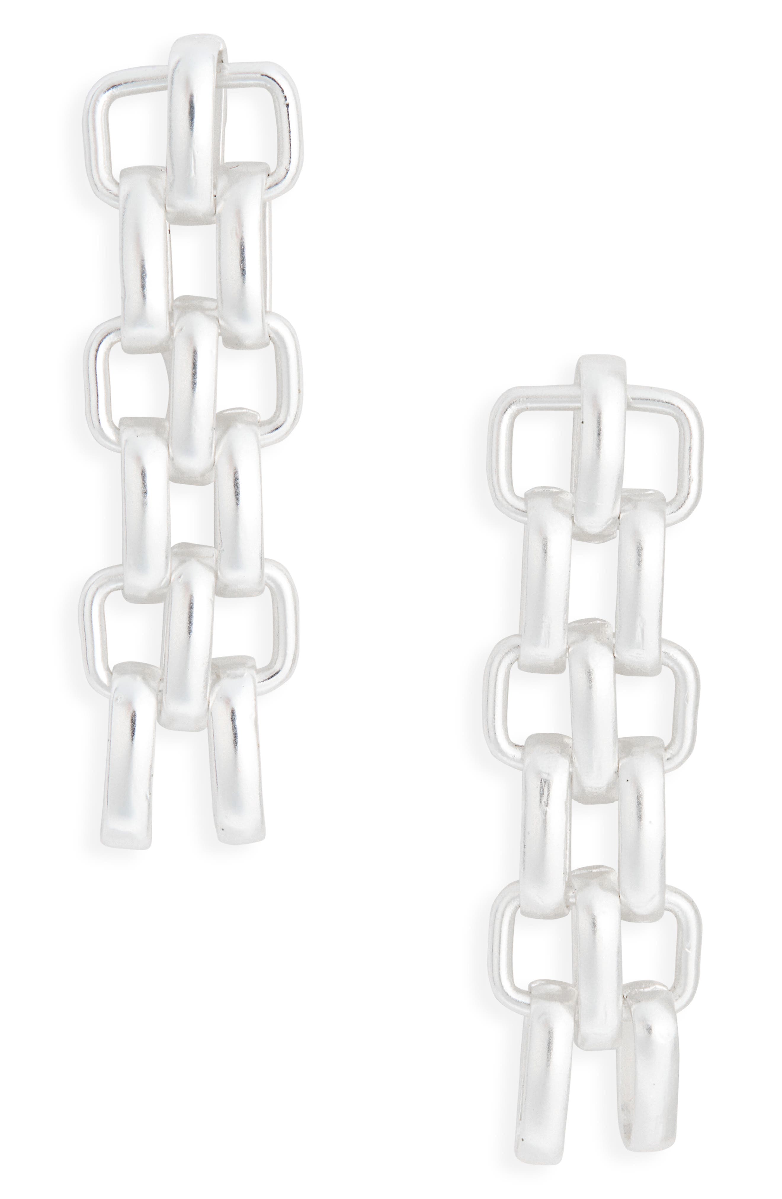 Karine Sultan Hammered Square Drop Earrings