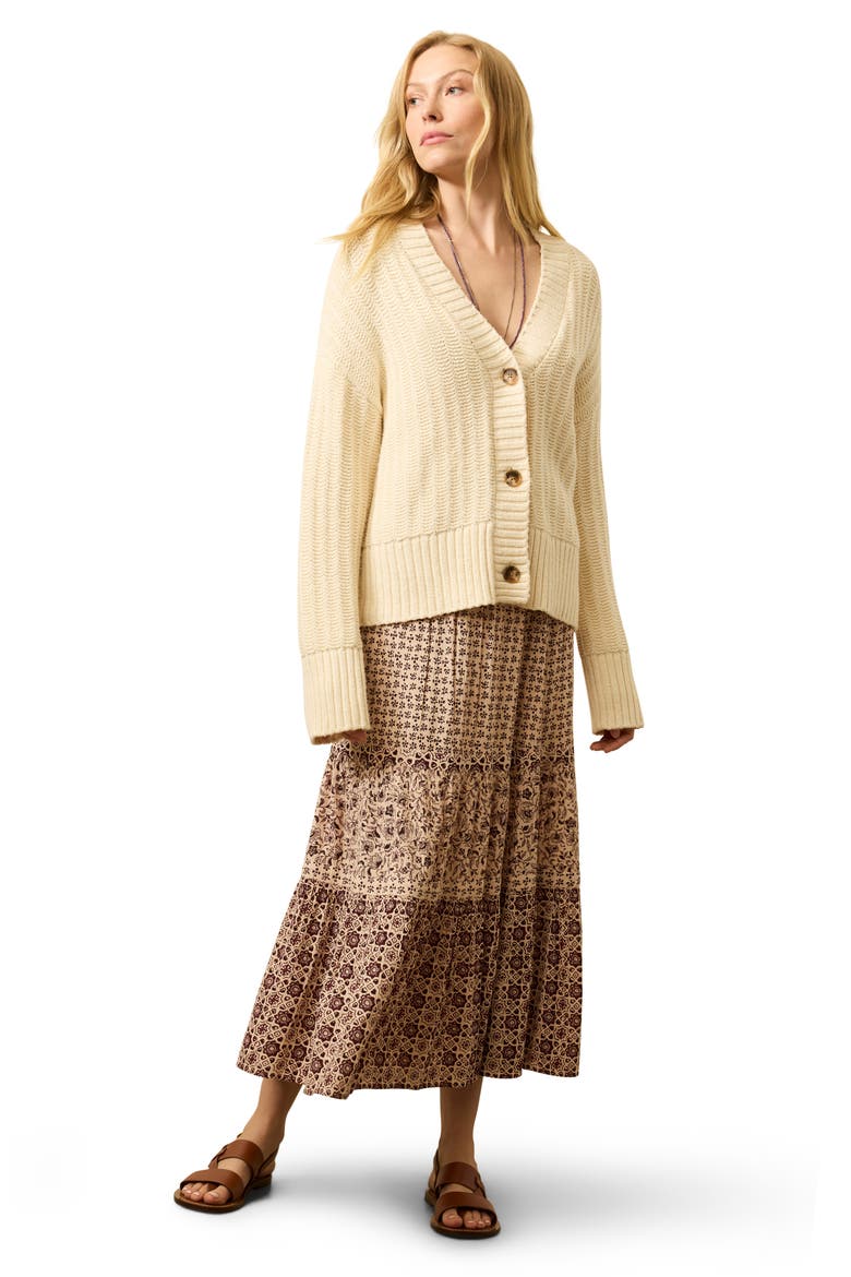 Woodstock Floral Print Tiered Maxi Skirt, Alternate, color, SUNRISE AZULEJOS MIXED PRINT