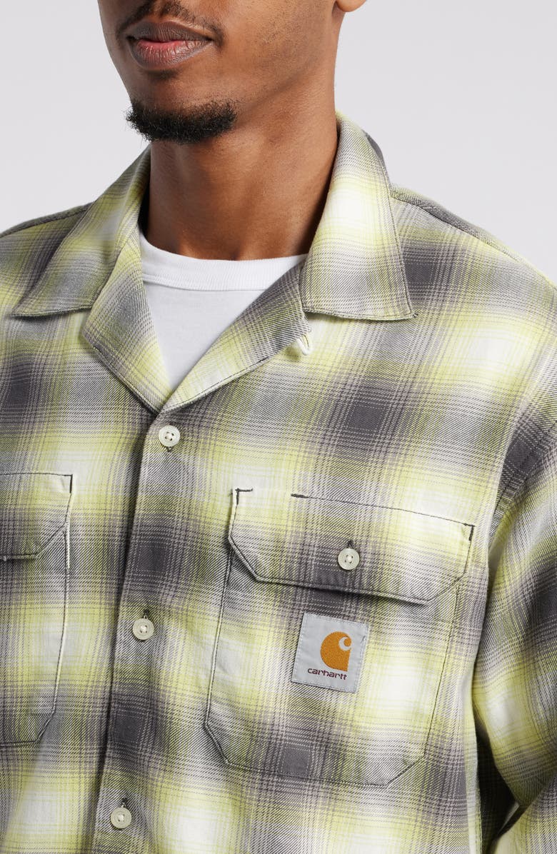 Carhartt Work In Progress Blanchard Check Long Sleeve Camp Shirt, Alternate, color, 