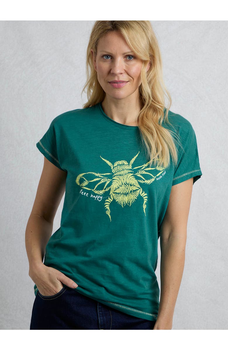 Weird Fish Fern Bee Front Print Graphic T-Shirt, Main, color, 