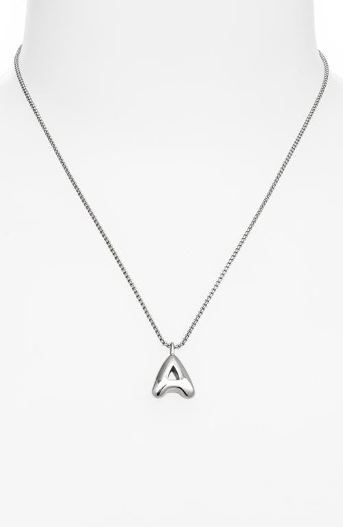 Open Edit Waterproof Bubble Initial Pendant Necklace