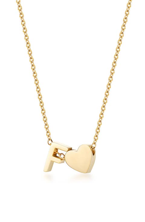 Initial Heart Pendant Necklace