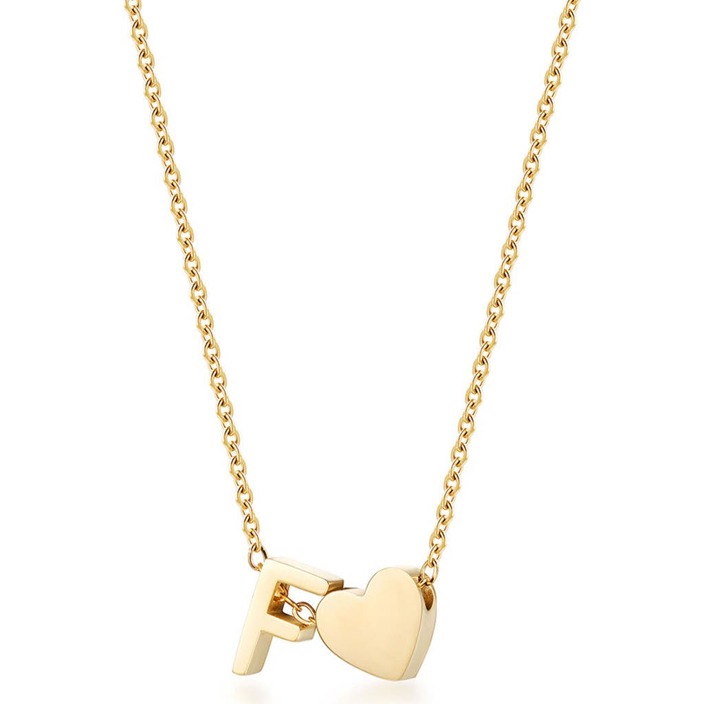 Jane Basch Designs Initial Heart Pendant Necklace In Gold