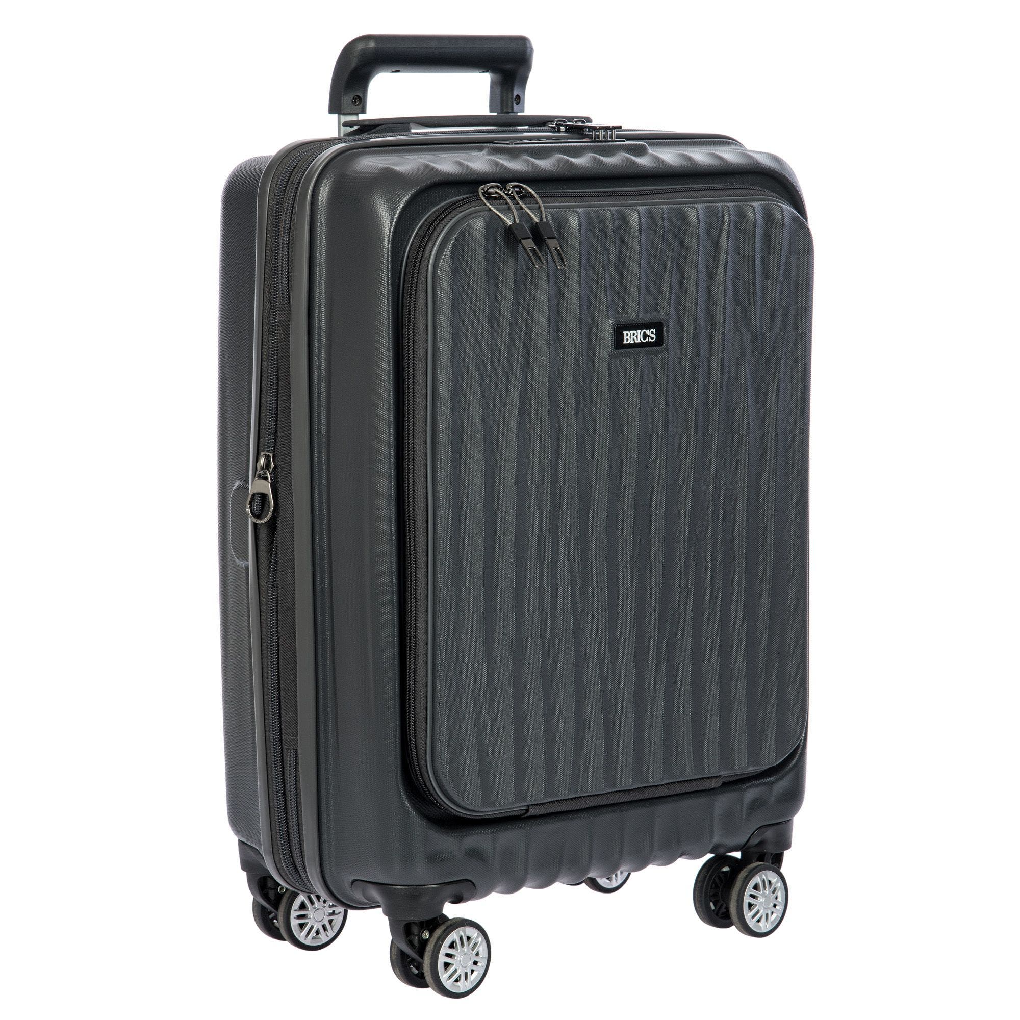 Bric's Cervia 21" Spinner Carry-on with Front Pocket, Alternate, color, Dark Grey
