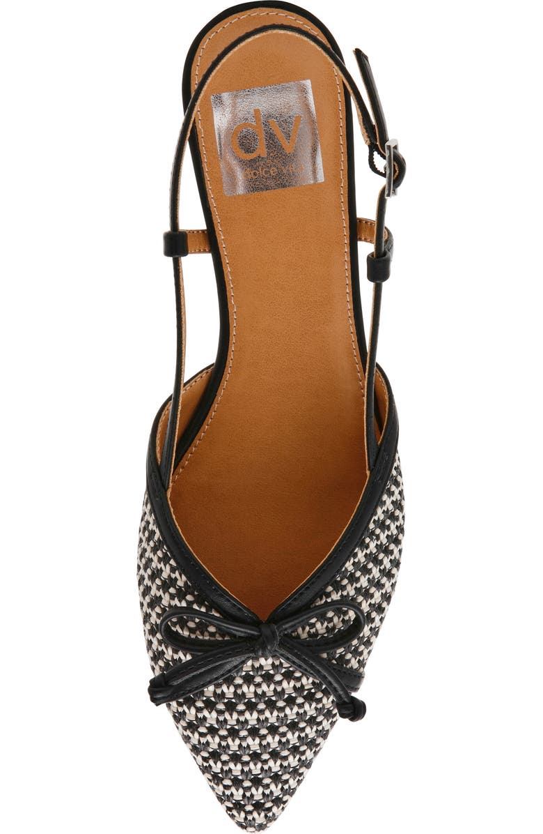 DV by Dolce Vita Carsen Slingback Flat, Alternate, color, Black White