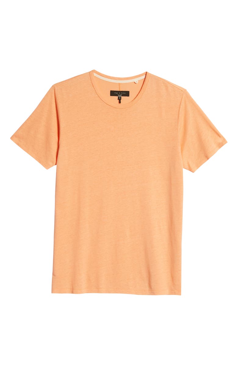 rag & bone Classic Air Men's Linen Blend T-Shirt, Alternate, color, Peach Fizz