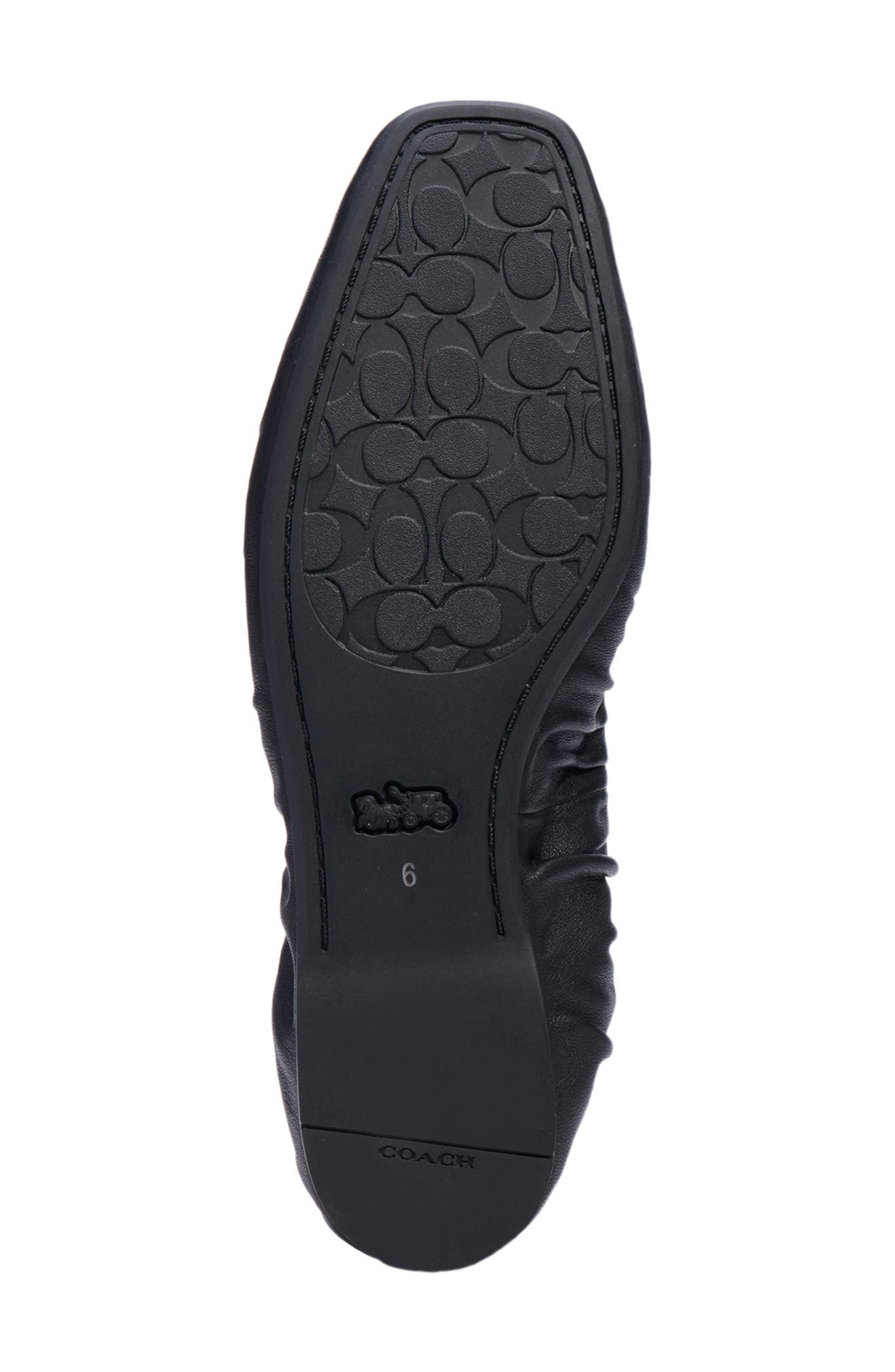 COACH Eleanor Leather Flat, Alternate, color, 