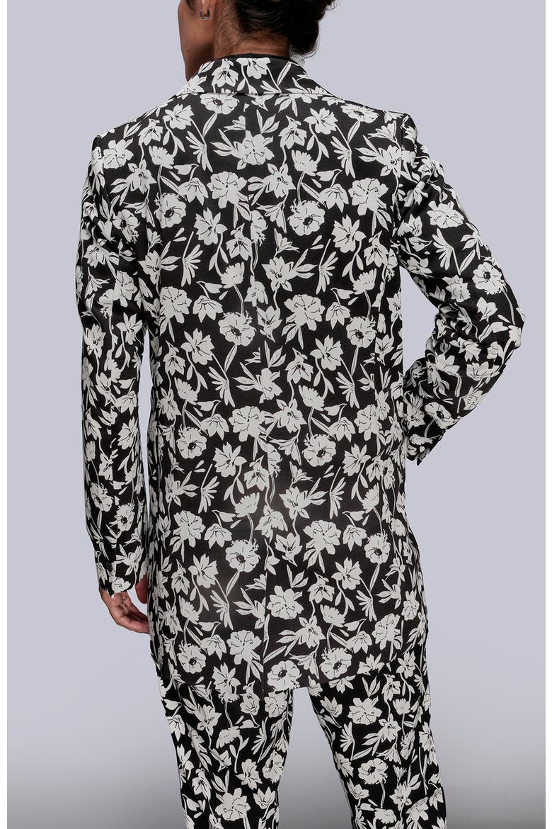 The Empower Double Breasted Blazer, Alternate, color, Monochrome Floral Black