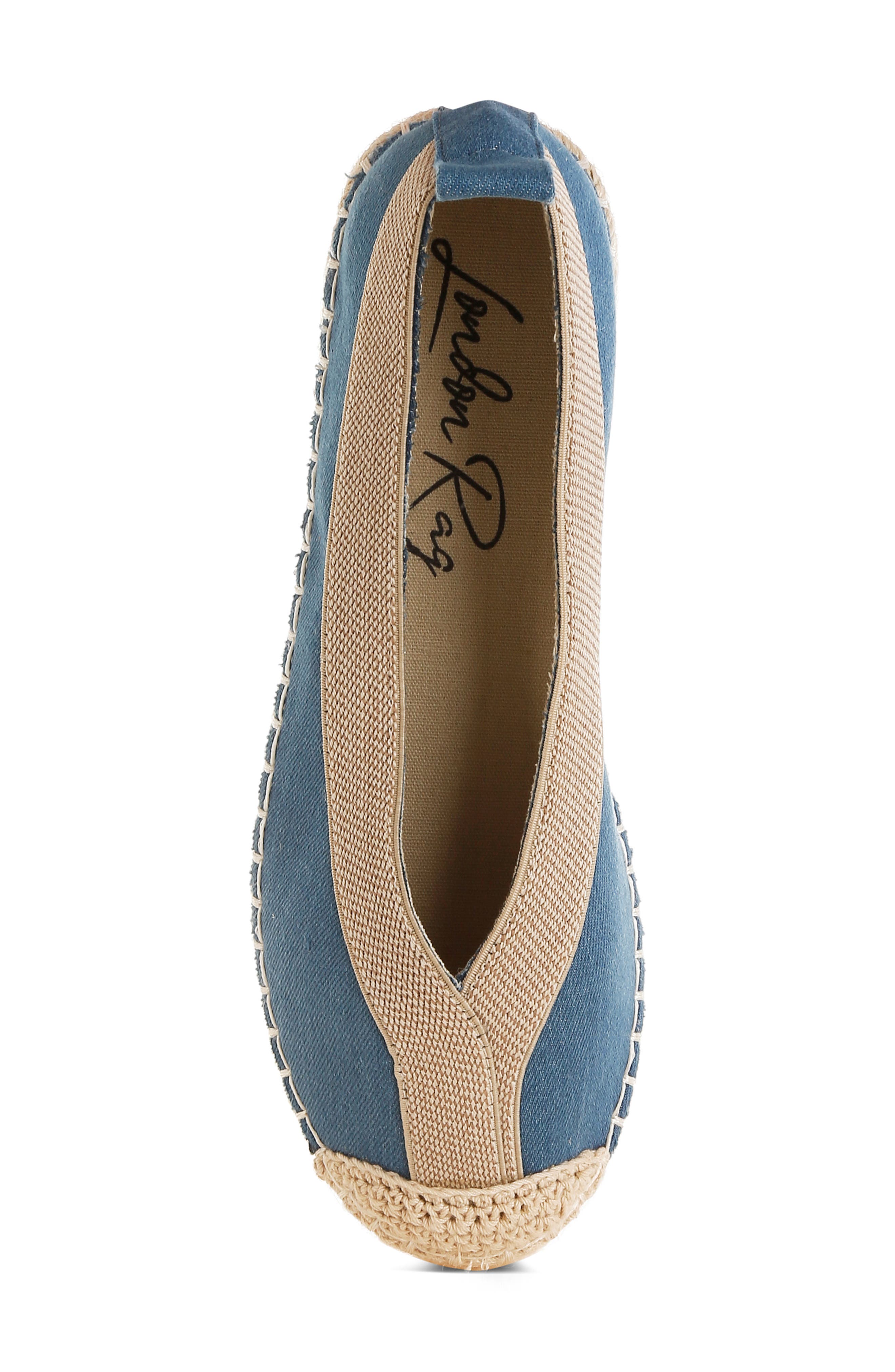 LONDON RAG Nalya Ankle Wrap Espadrille Flat, Alternate, color, Denim