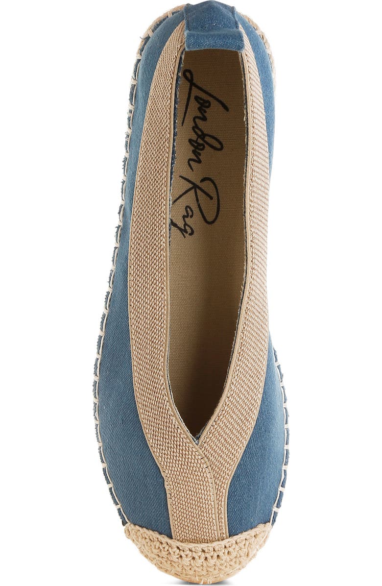 LONDON RAG Nalya Ankle Wrap Espadrille Flat, Alternate, color, Denim