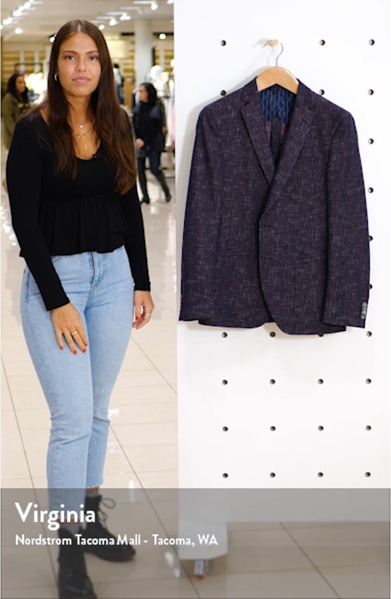 Raye Slim Fit Stretch Solid Cotton Sport Coat, sales video thumbnail