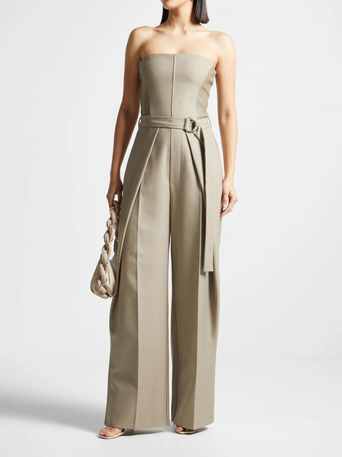Sabine Tailored Pleat Jumpsuit with Belt