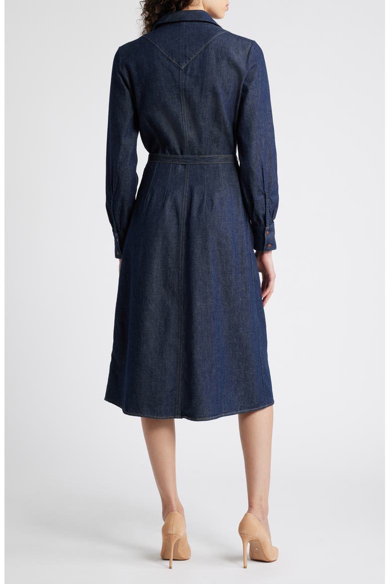 Dilenea Long Sleeve Denim Dress, Alternate, color, MEDIUM BLUE