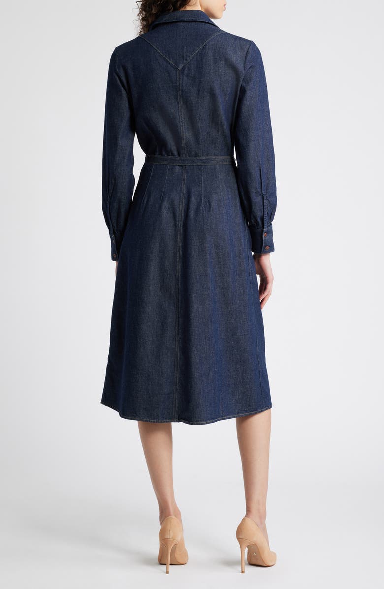 BOSS Dilenea Long Sleeve Denim Dress, Alternate, color, 