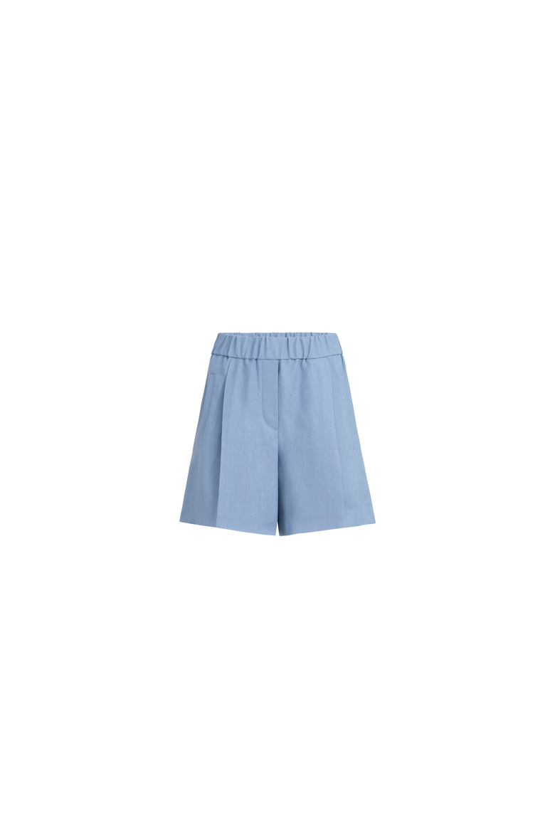 Fluid twill baggy shorts, Alternate, color, Azure