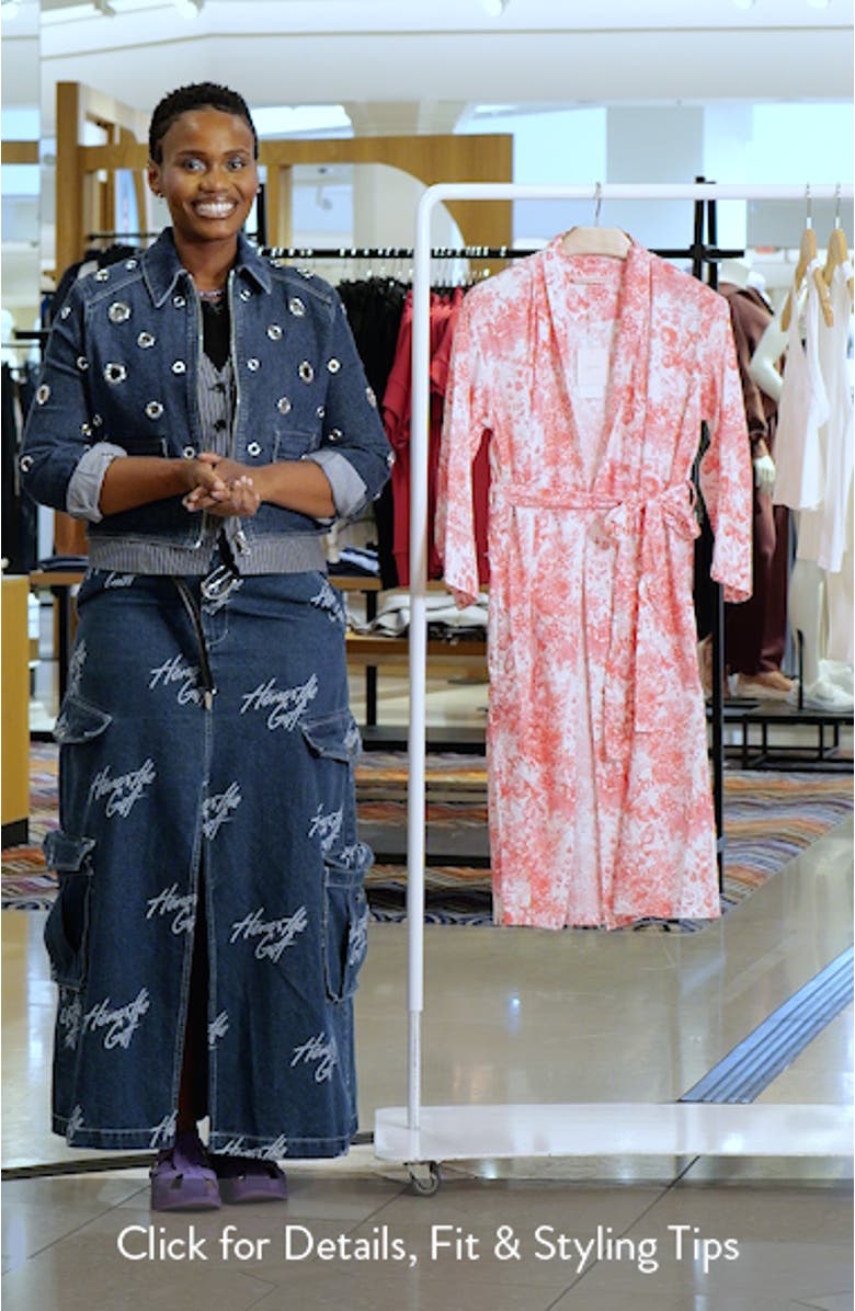 Toile de Jouy Cotton Sateen Midi Robe, sales video thumbnail