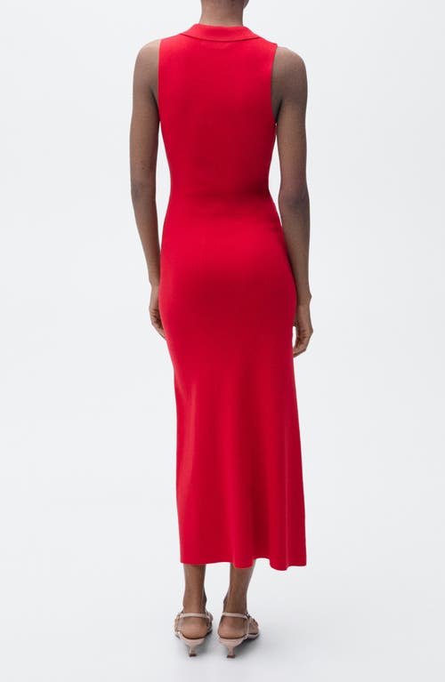 Mango Collar Sleeveless Maxi Sweater Dress