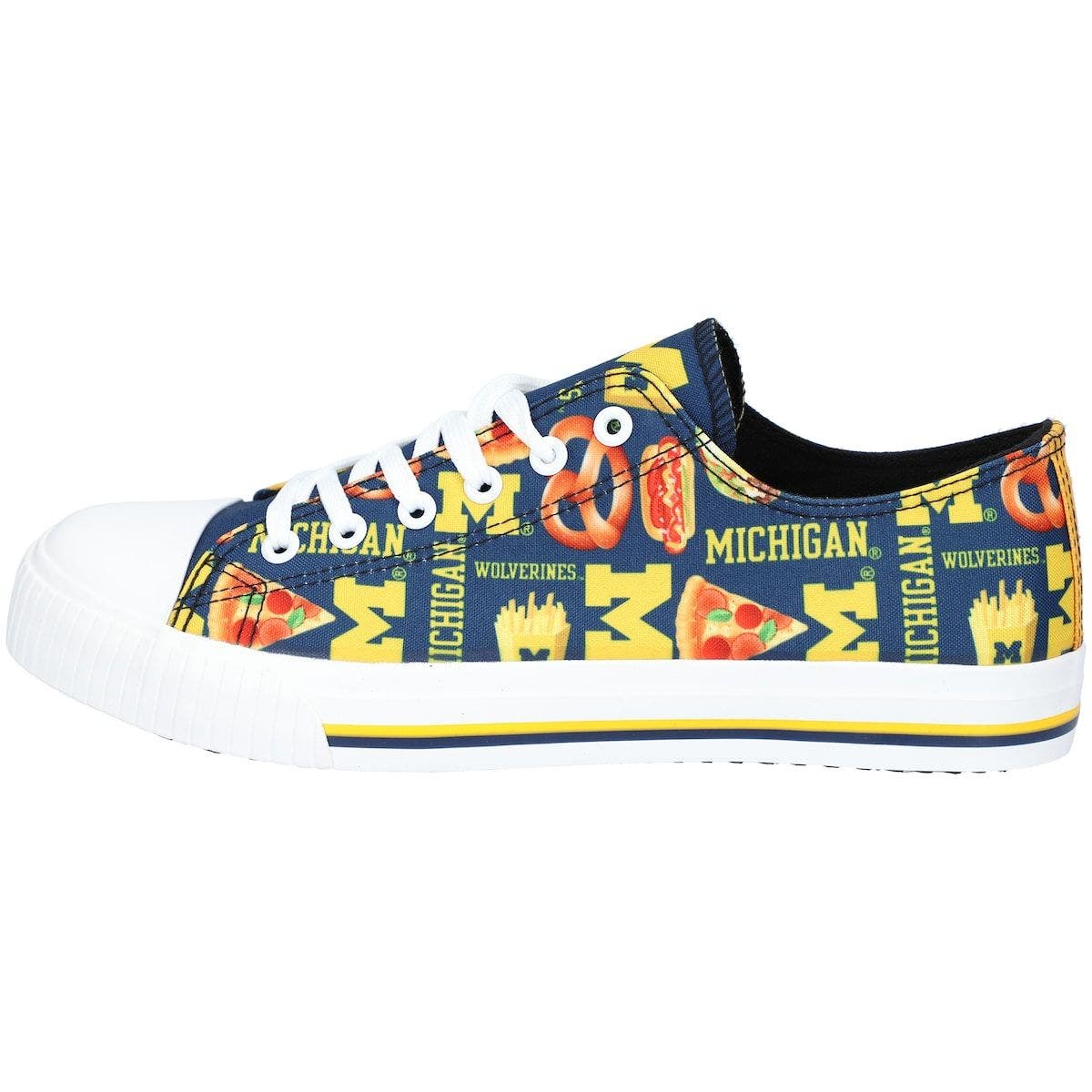 FOCO Men's FOCO Michigan Wolverines Food Print Low Top Canvas Sneakers, Alternate, color, 