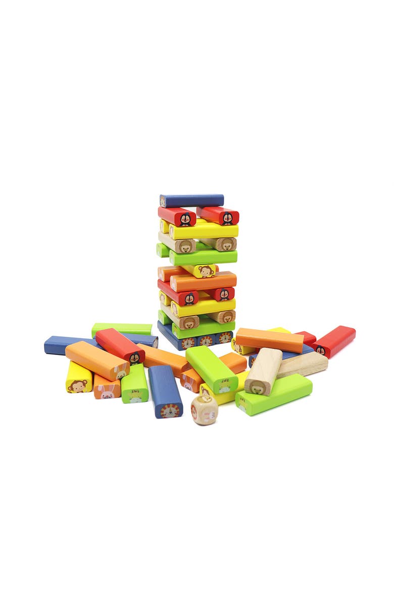 Leo & Friends Zoo Stacking Game, 77 Different Pieces Included, Main, color, Green
