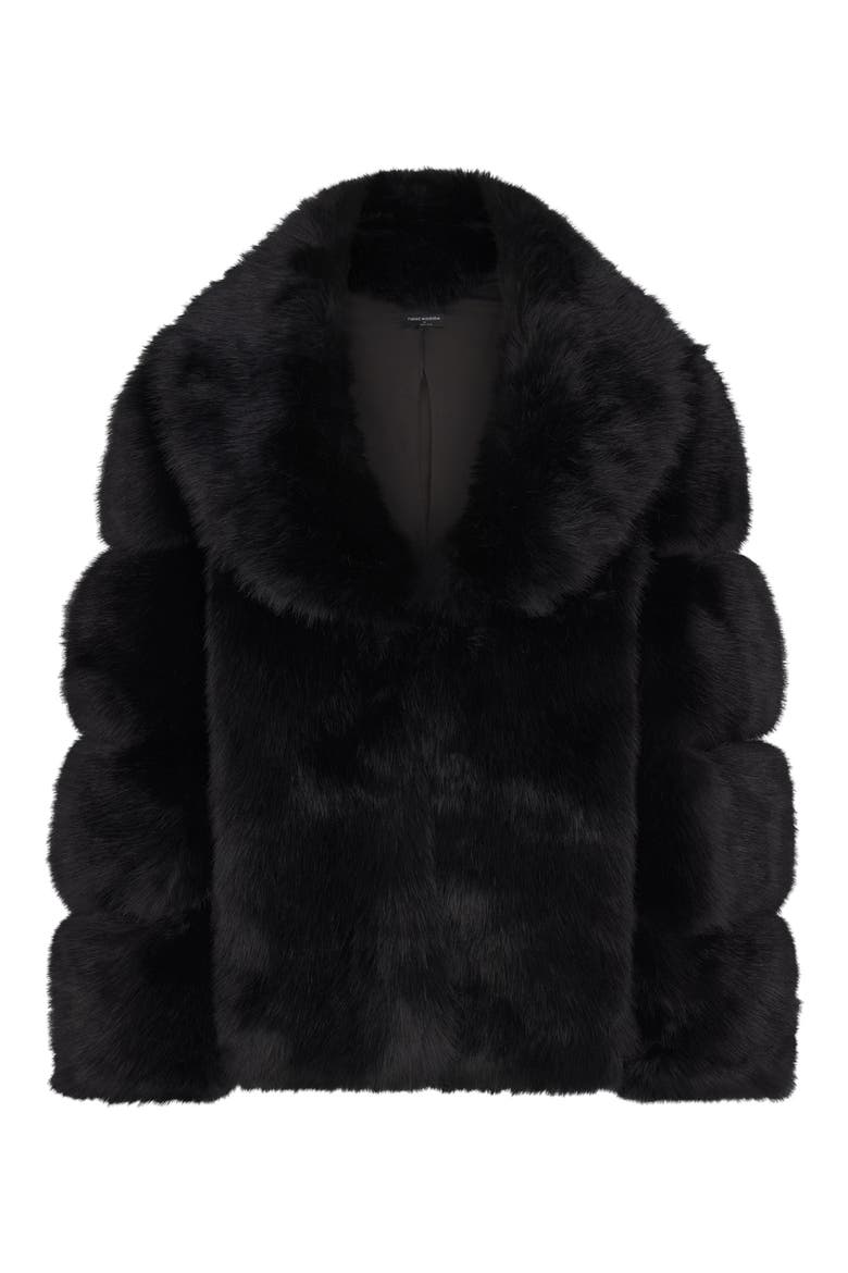 Oversize Fur Jacket, Alternate, color, BLACK