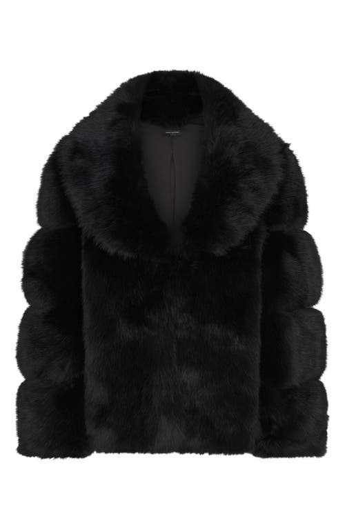 Naked Wardrobe Oversize Fur Jacket In Animal Print
