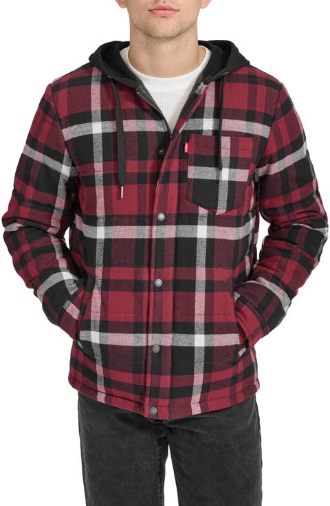 Quilted Plaid Hooded Shacket