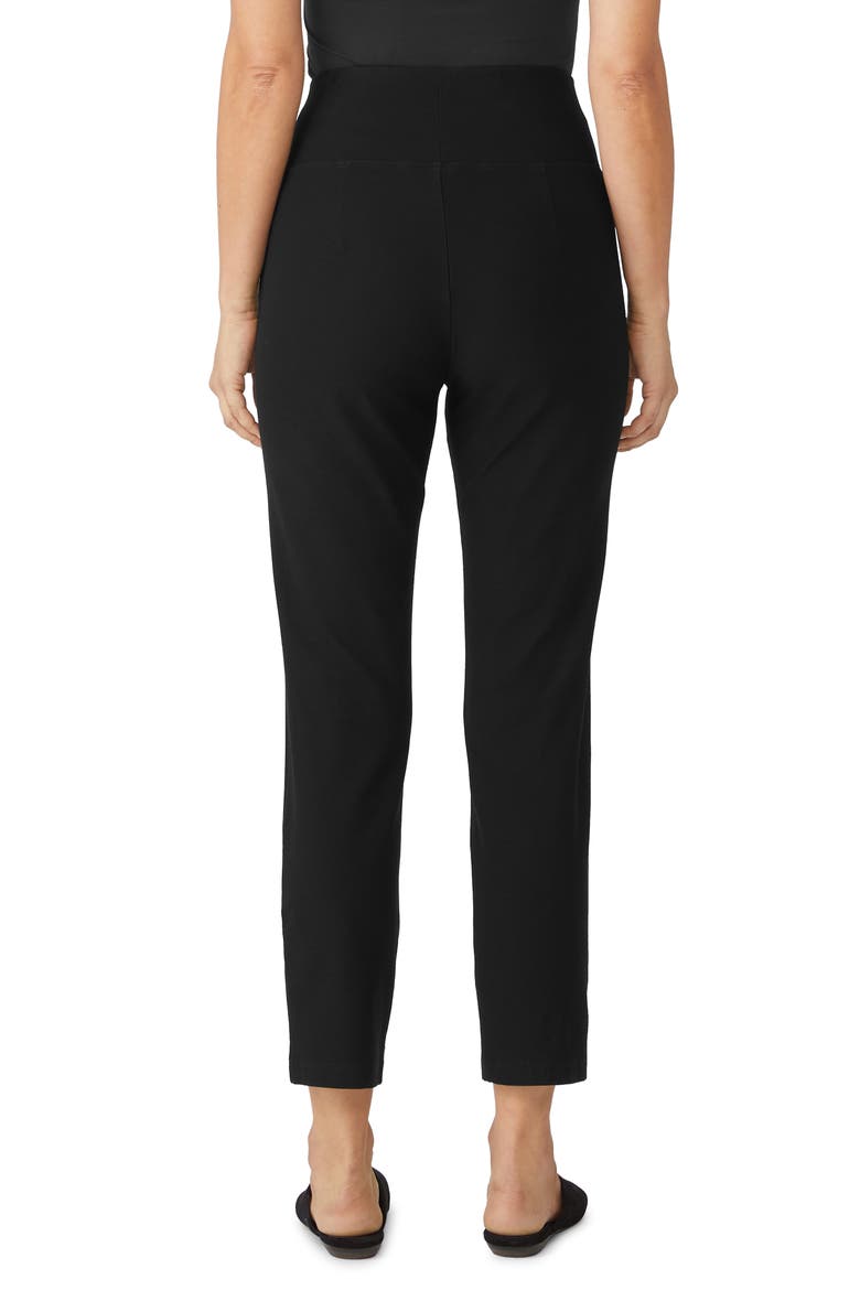 High Waist Slim Ankle Pants, Alternate, color, BLACK