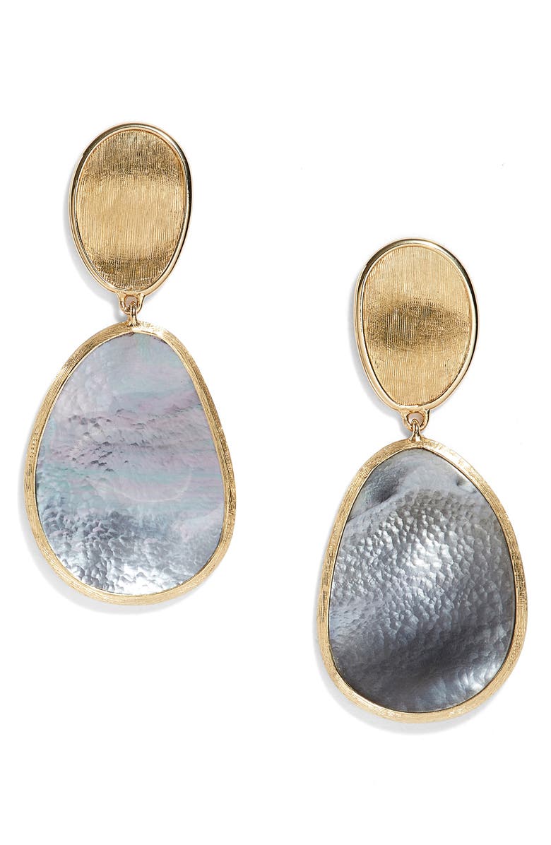 Marco Bicego Lunaria Mother of Pearl Drop Earrings, Main, color,