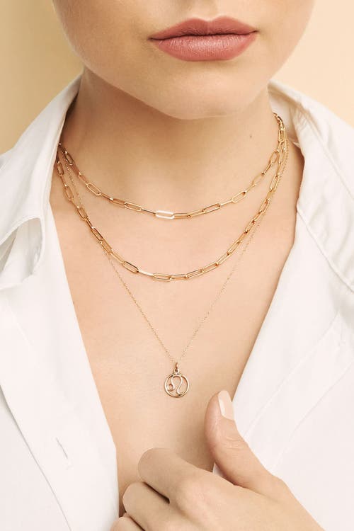 Oradina 14k Yellow Gold Zodiac Pendant Charm In Gold
