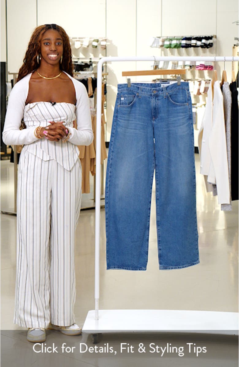 Adria Low Rise Baggy Wide Leg Jeans, sales video thumbnail