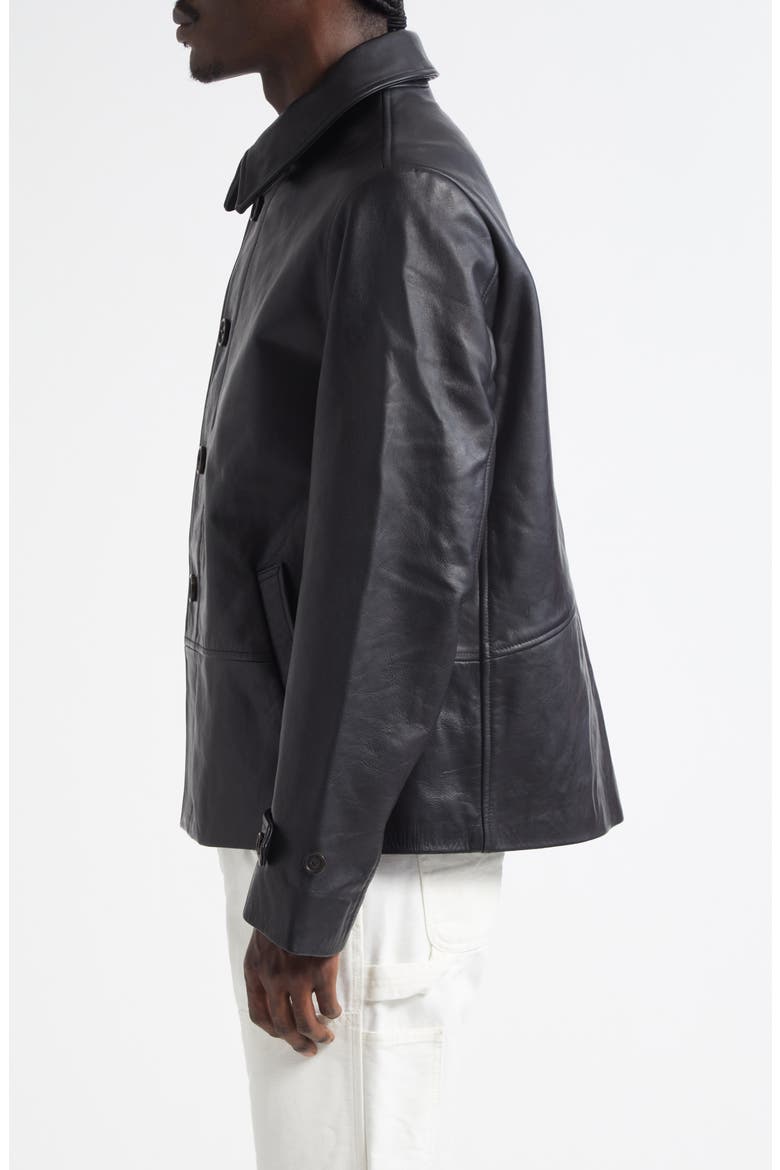 Cropped Continental Coat, Alternate, color, BLACK
