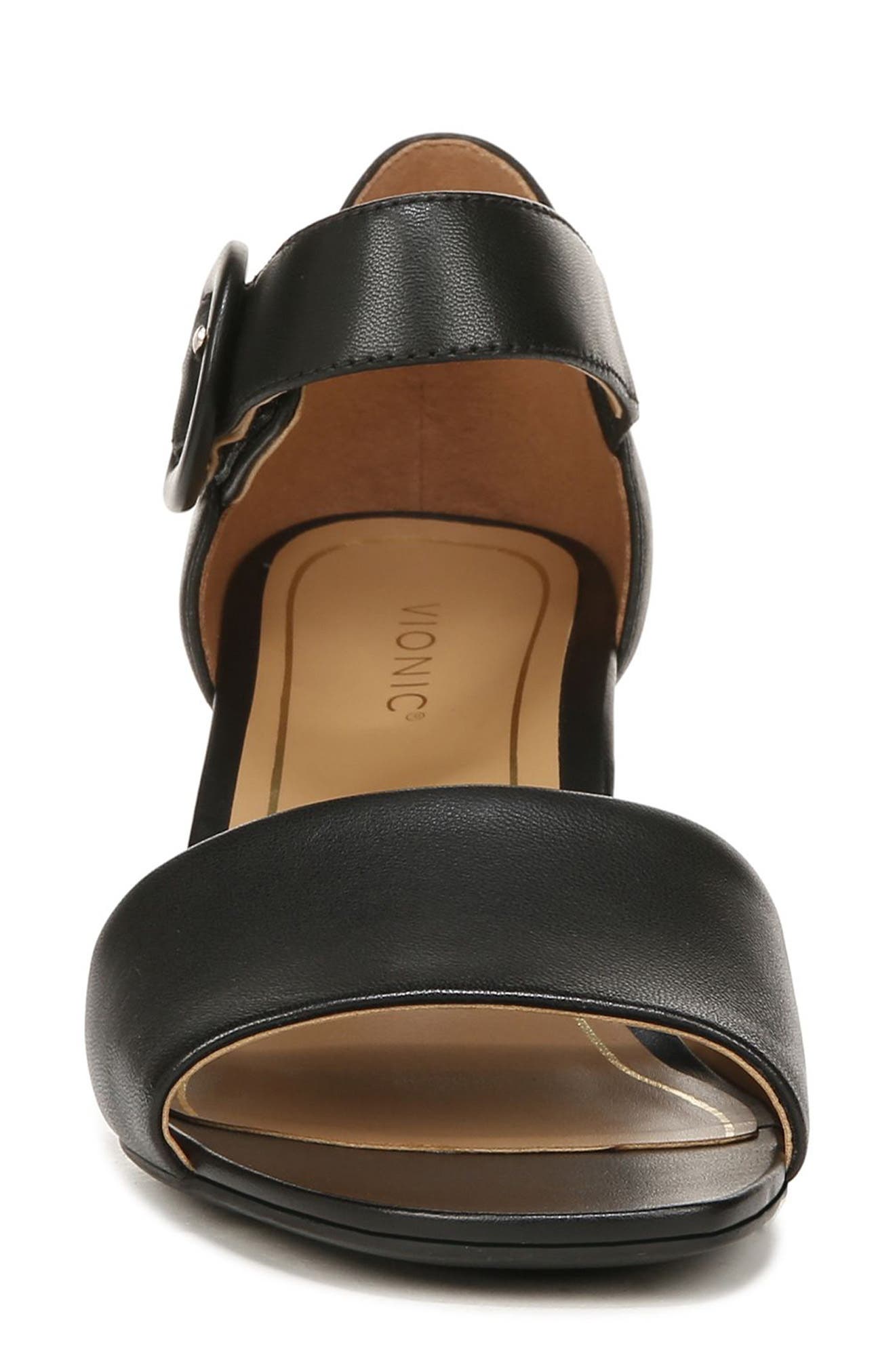 Vionic Chardonnay Block Heel Sandal, Alternate, color, Black