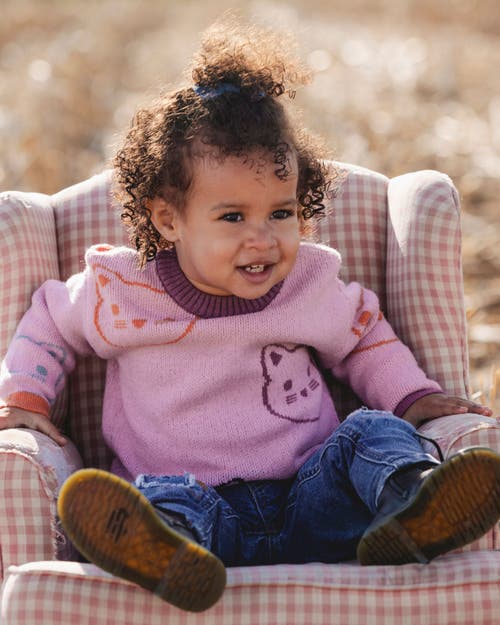 Deux Par Deux Knit Jacquard Sweater With Cats In Pink