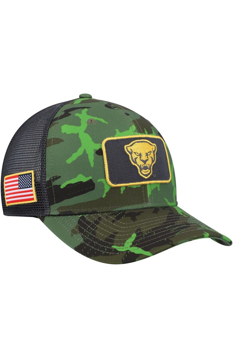Nike Men's Nike  Camo/Black Pitt Panthers Classic99 Veterans Day Trucker Snapback Hat, Main, color, 