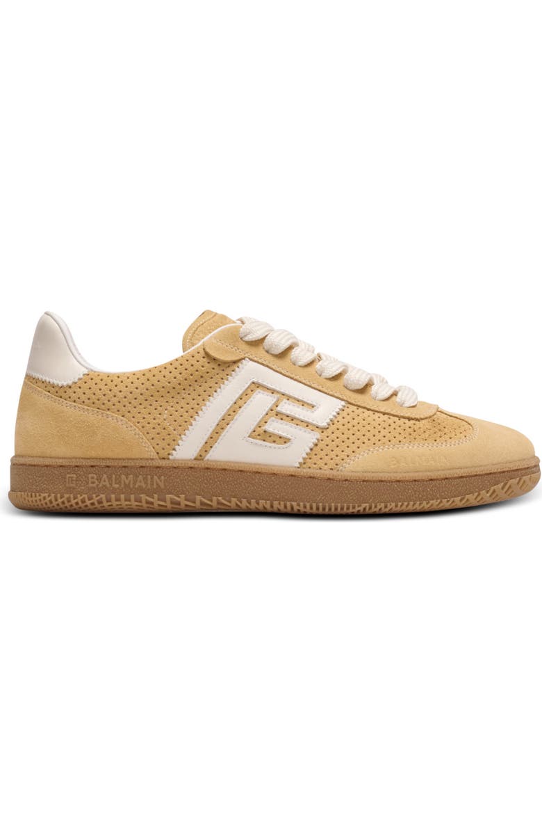 Balmain Suede Balmain Swan trainers, Alternate, color, Beige