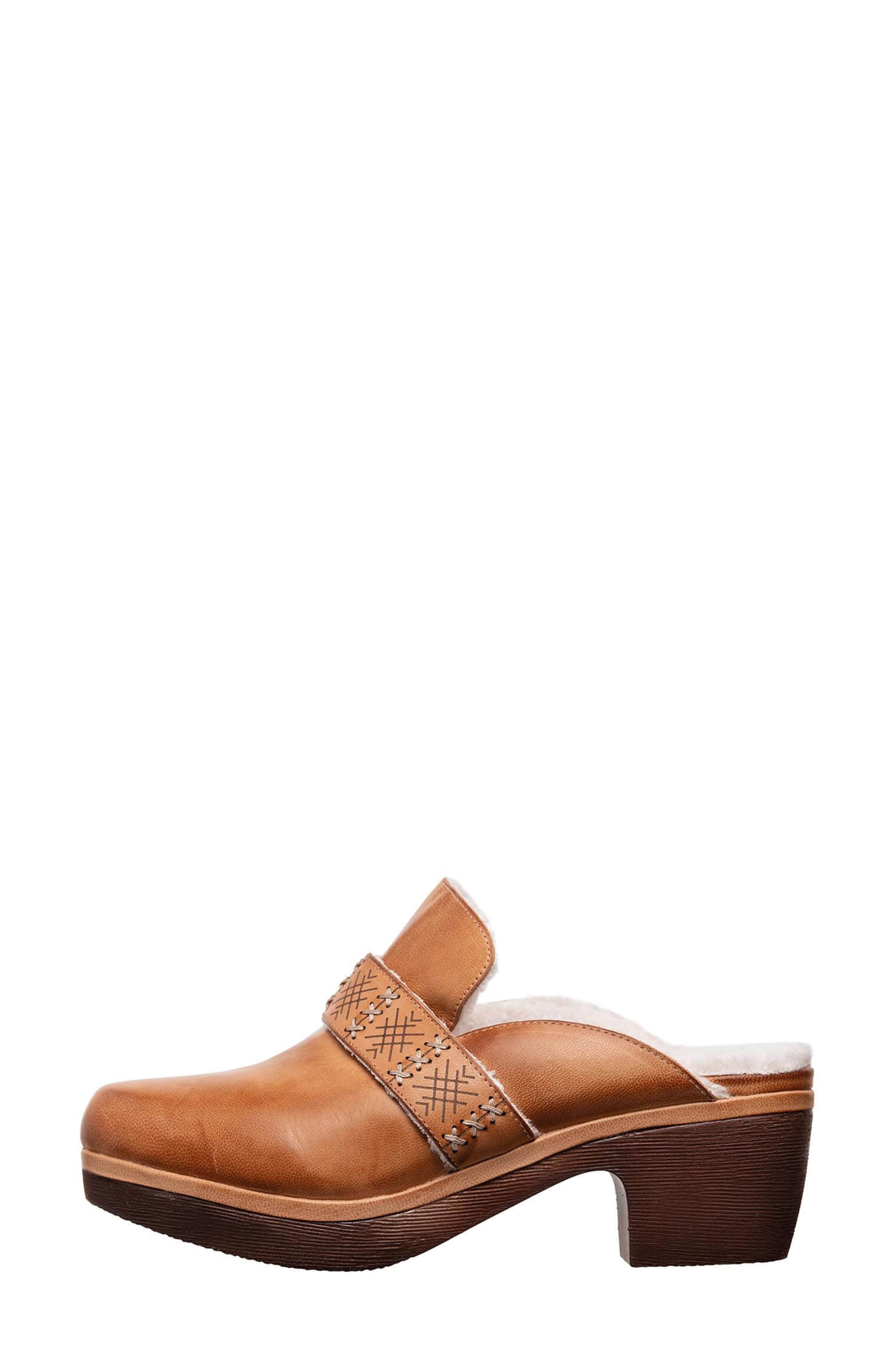 ANTELOPE Lola Faux Shearling Lined Mule, Alternate, color, Tan