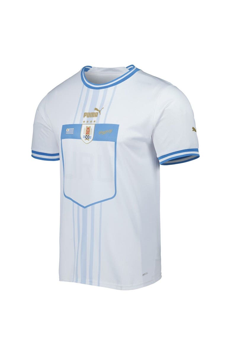PUMA Men's Puma White Uruguay National Team 2022/23 Away Replica Jersey, Alternate, color,