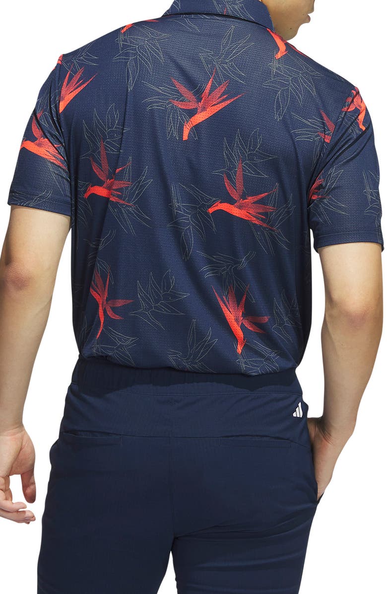 adidas Golf Oasis Floral Mesh Golf Polo, Alternate, color, 