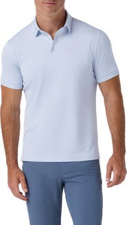 Mizzen+Main Halyard Trim Fit Stripe Short Sleeve Performance Button-Up Shirt