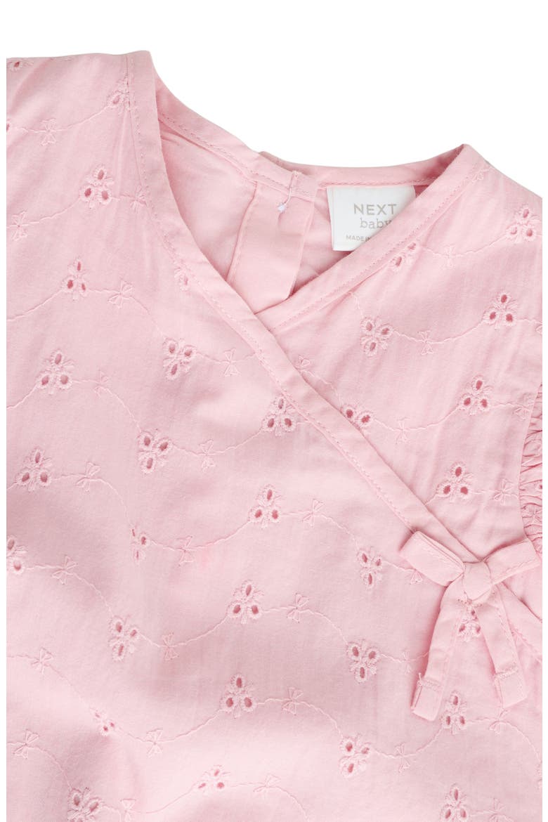 Cotton Eyelet Romper, Alternate, color, PINK