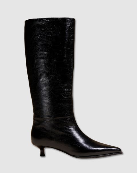 Vivienne Low Heel Crinkled Boots