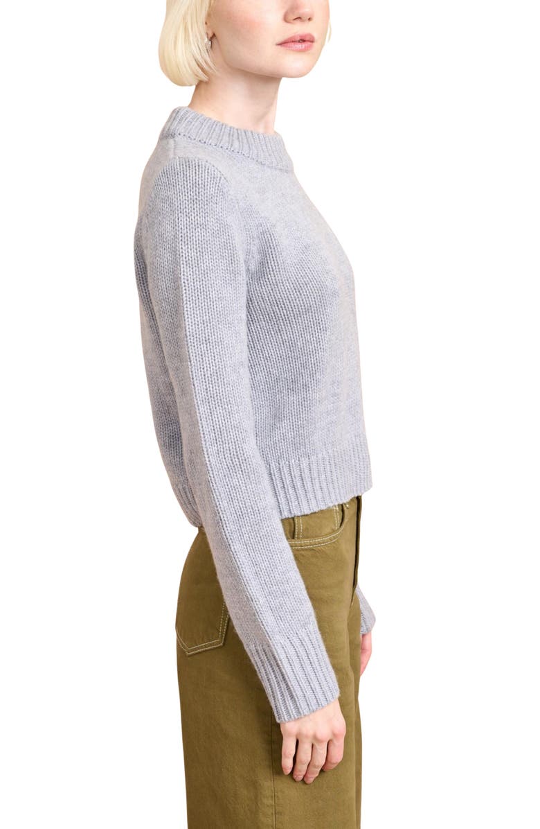 La Ligne Solid Mini Marin Sweater, Alternate, color, Light Grey Melange