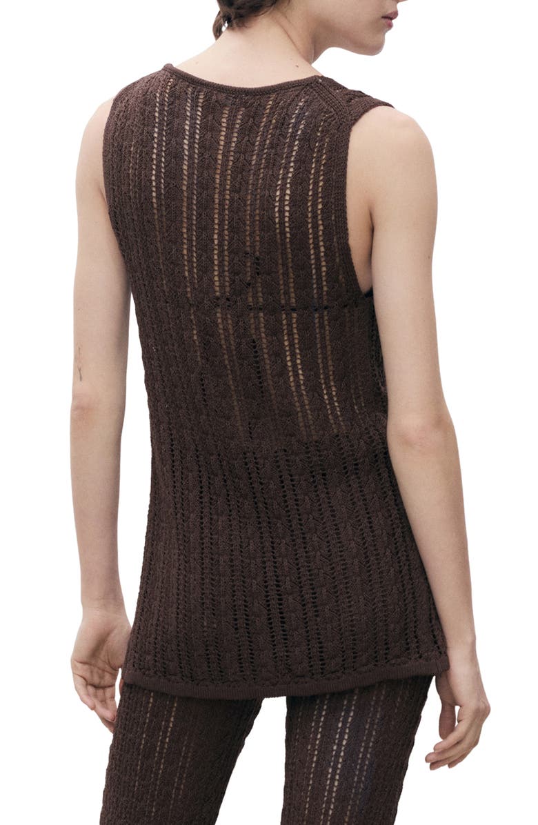 MANGO Open Stitch Sweater Vest, Alternate, color, 