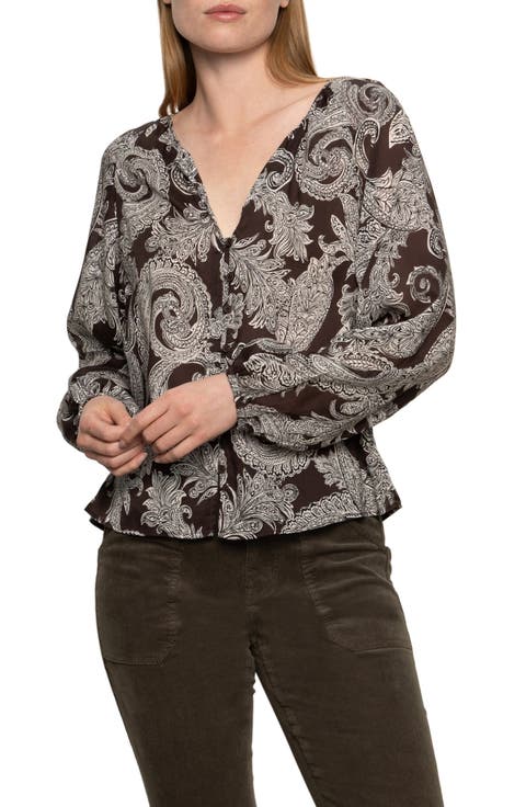 Paisley Long Sleeve Button-Up Shirt