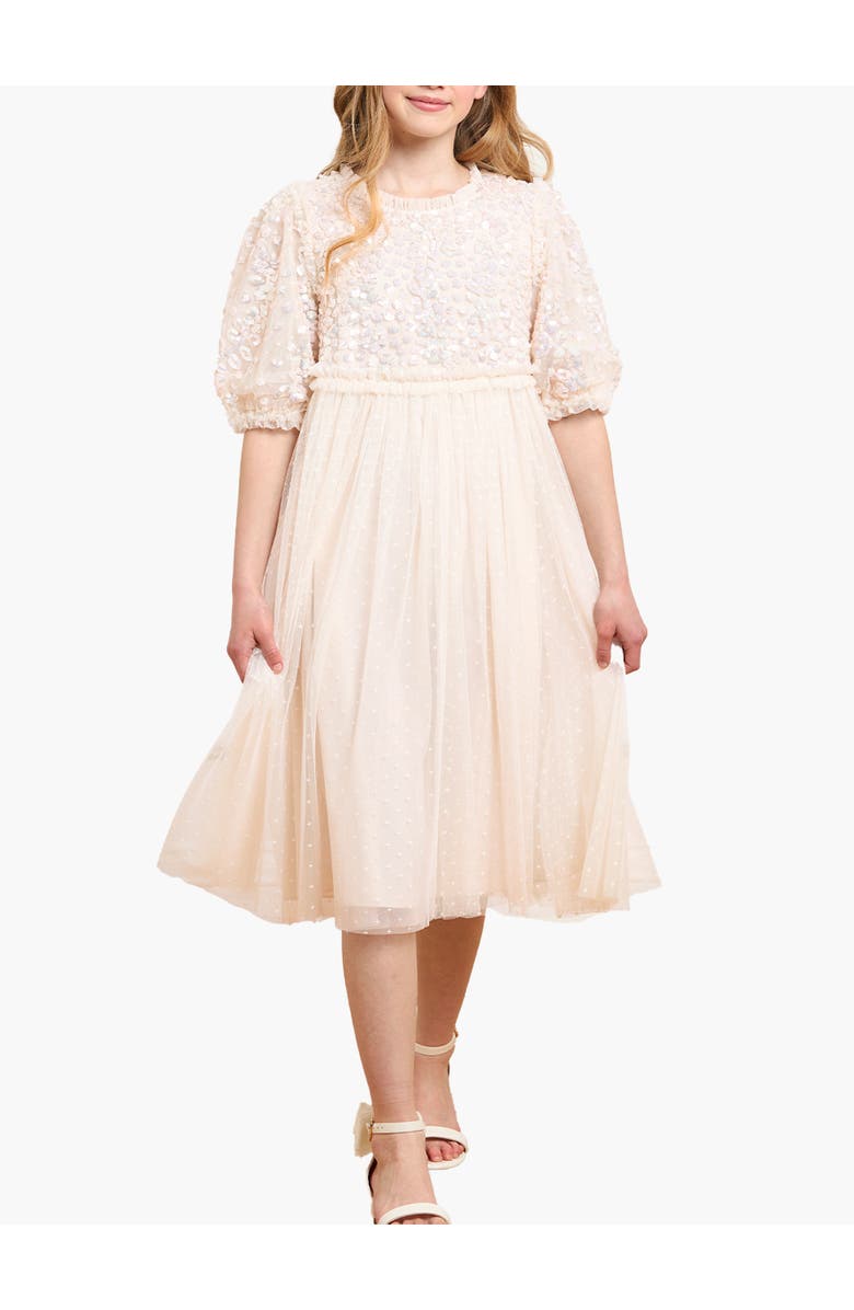 Needle & Thread Confetti Bodice Kids Dress, Main, color, Cream
