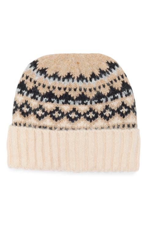 Brushed Fair Isle Beanie