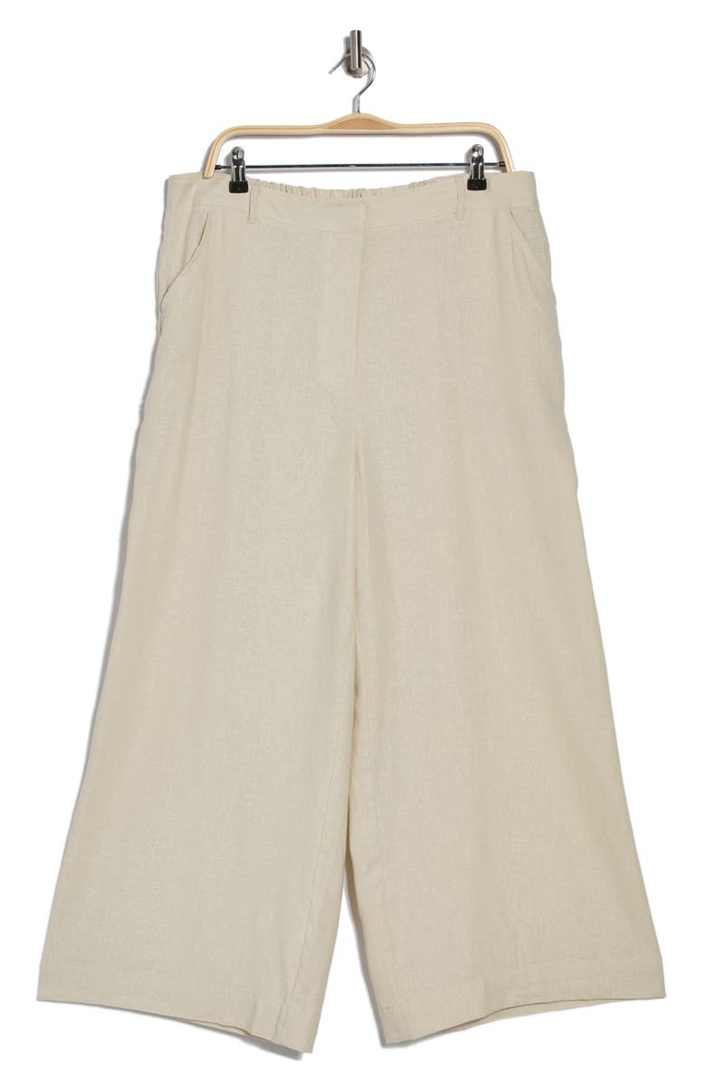 MAX STUDIO Linen Blend Wide Leg Pants, Alternate, color, Natural